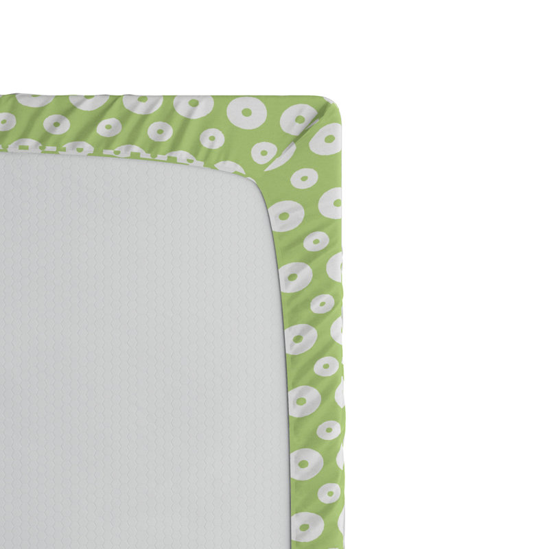 Microfiber Geometric Fitted Sheet, Queen Fitted Sheet