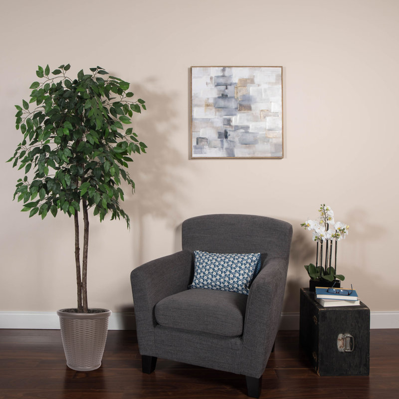 Ficus artificiel 72 po en pot, Brun