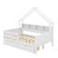Lits plateforme pleine grandeur avec DEL, tablettes de rangement, tiroirs et garde-corps-934366296