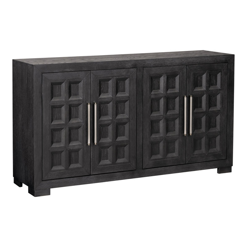 Schell 66”W 2-Door Dining Server, Black