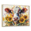 Vache, peinture avec tournesols I - vache, art mural-634444656-634444652-634444651