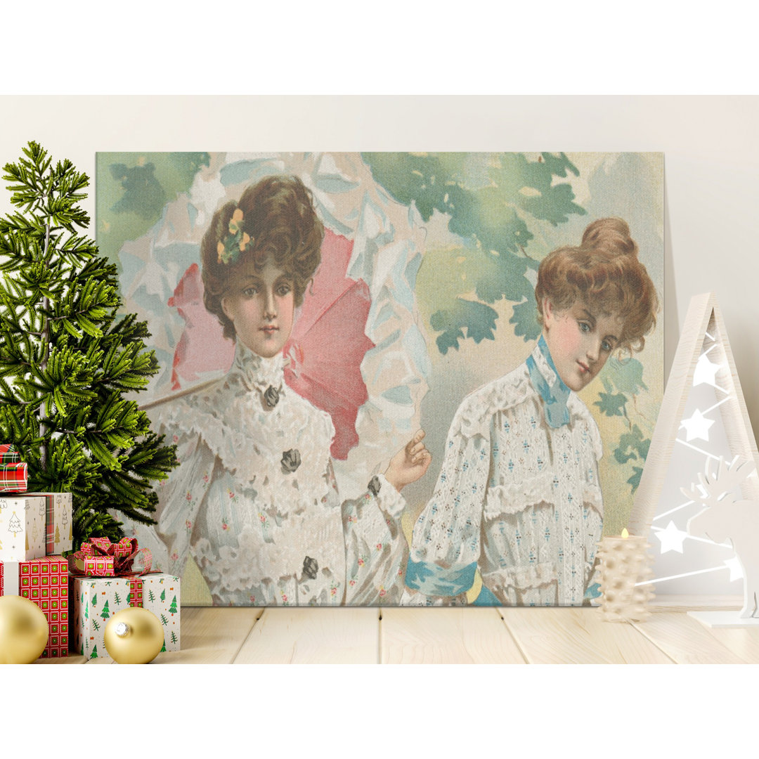 Vintage Ladies Canvas Wall Art, Gallery Wrapped Print, Victorian Fashion, Ready to Hang, Archival Quality, Matte Canvas Print