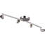 Ensemble d'éclairage sur rail à 4 lampes réglables et dimmables, bras flexibles et pliables, fini nickel satiné, pour cuisine, couloir ou chambre. Ampoules à culot GU10 non incluses.