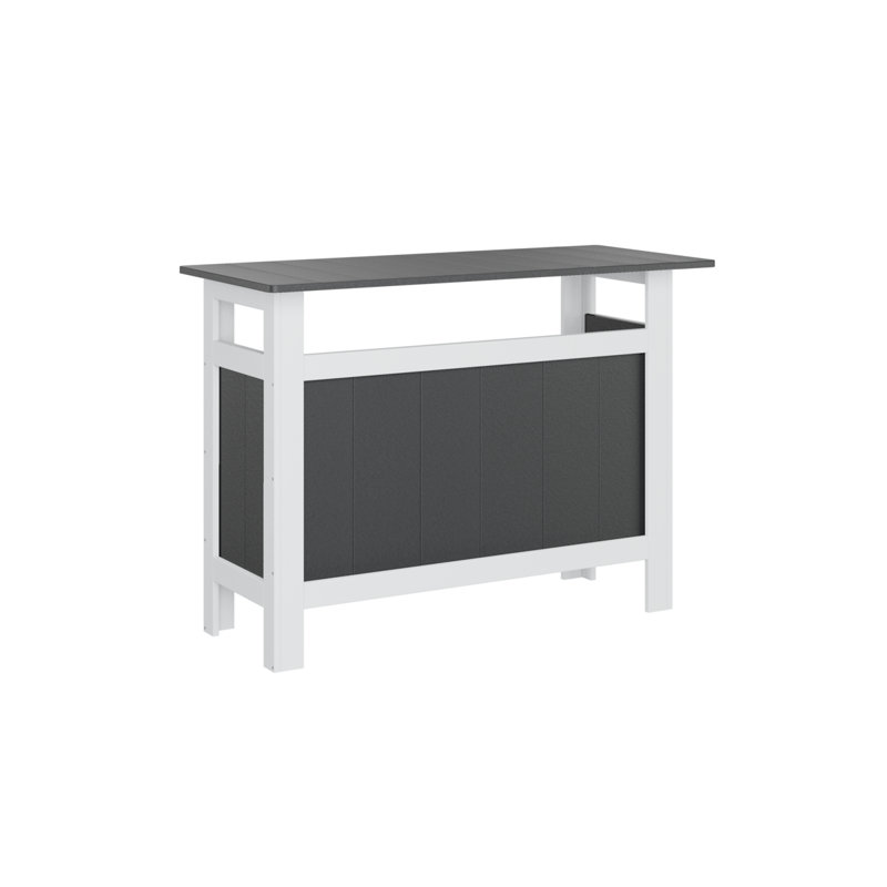 Berlin Gardens Regular Top With White Base Outdoor Bar, Black