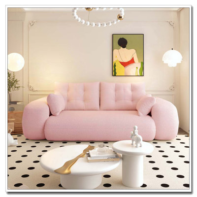 Teddy Fabric Foam-Filled Sleeper Sofa Bed
