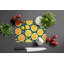 Grande planche à découper en verre avec citrons colorés