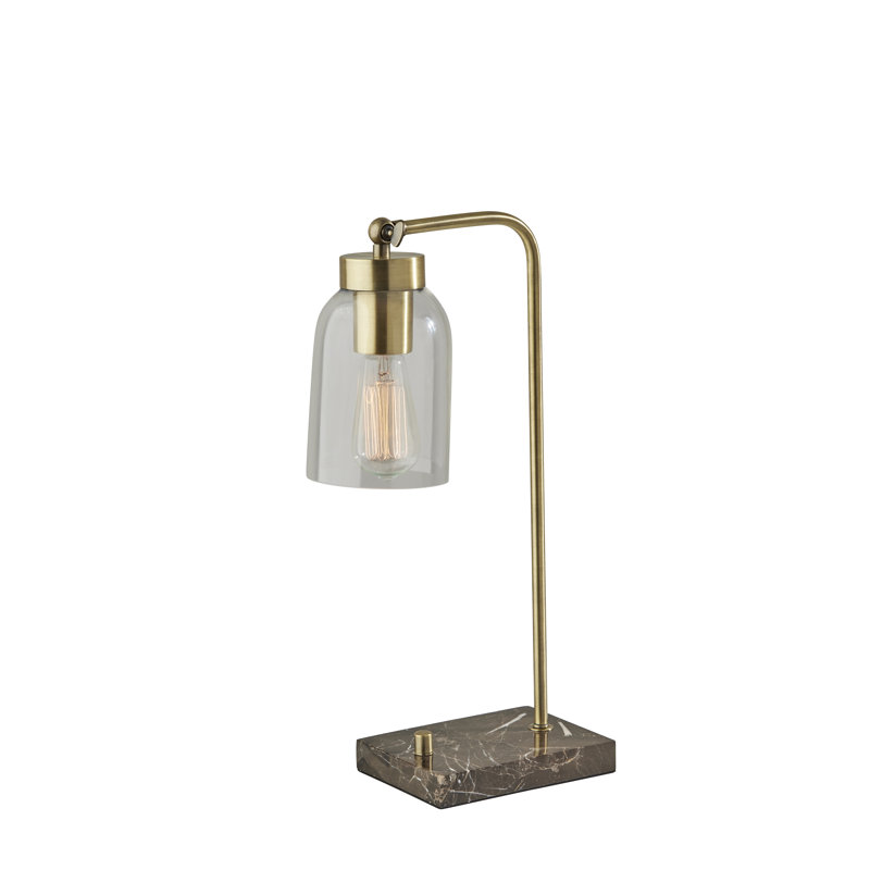 Lampe de bureau 19 po Gemma, Laiton antique