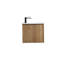 Meuble-lavabo mural de 30 pouces avec panneau cannelé 3D et lavabo intégré en céramique, durable et élégant pour les salles de bain modernes