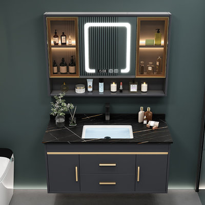 Armoire de salle de bain simple et luxueuse de style nordique