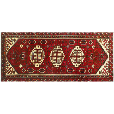 Loubert One-of-a-Kind 4'1" X 9'8" 1980s Runner Wool Area Rug