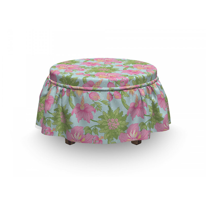 Housse pour de repose-pieds tropical hibiscus fleur