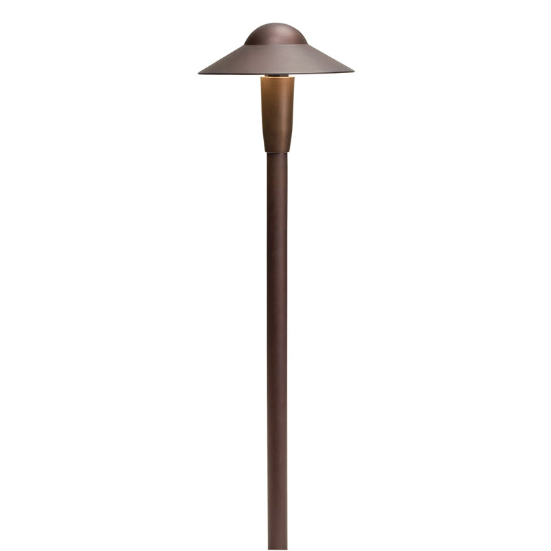 Chimzaram Low Voltage Integrated LED Pathway Light, Textured Black, 2700K