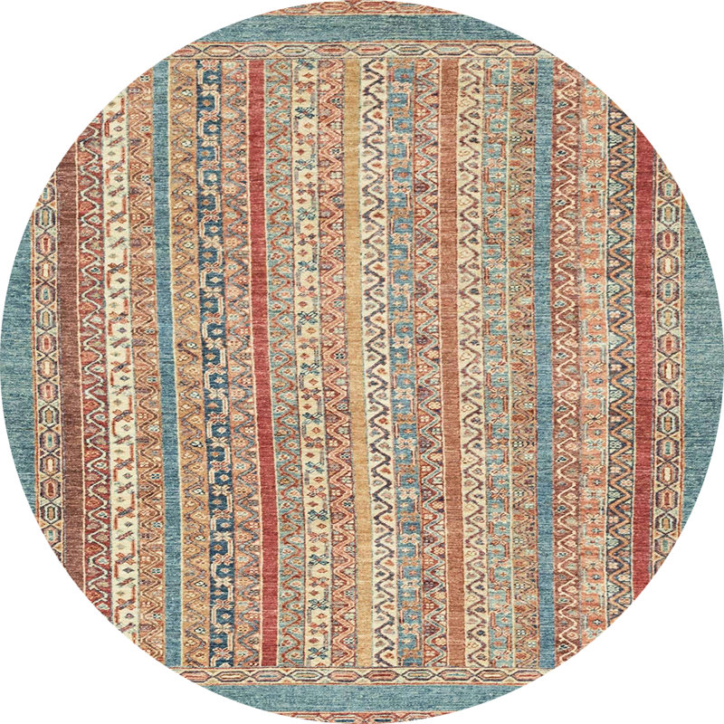 Abstract Indoor Rug, Round 7'