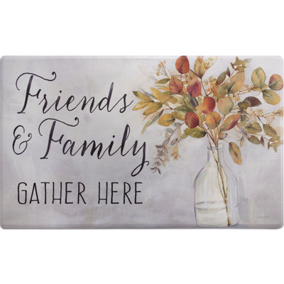 Tapis anti-fatigue floral à motif d'eucalyptus Cozy Living Friends and Family