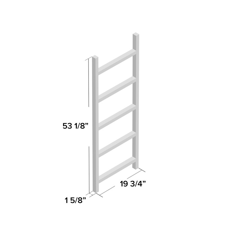 Échelle couverture 4,5 pieds en bois, Gris