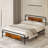 Metal Bed With Headboard Footboard No Box Spring Needed Under Bed Storage-939393436