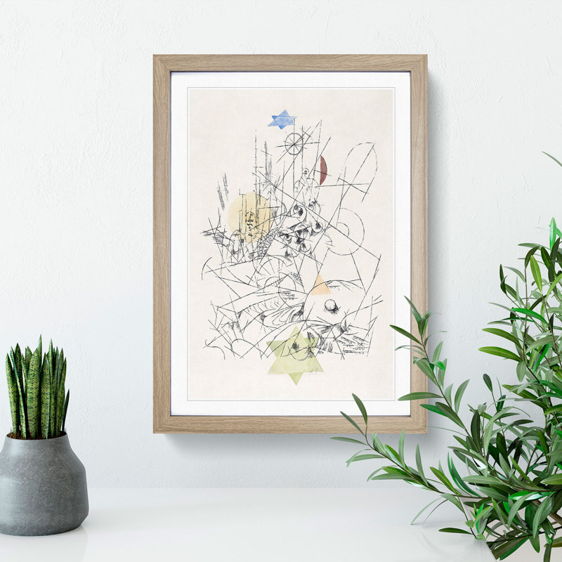 Hope and Destruction by Paul Klee - Picture Frame Painting, Oak Framed, 65cm H x 48cm W x 2cm D