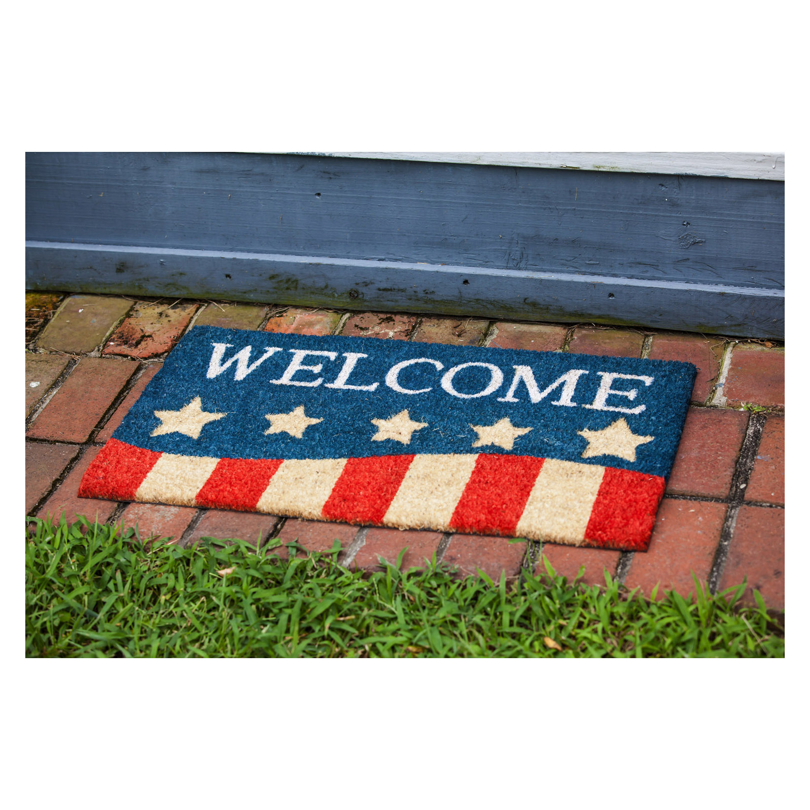 Varian Patriotic Independence Day Outdoor Coir Doormat