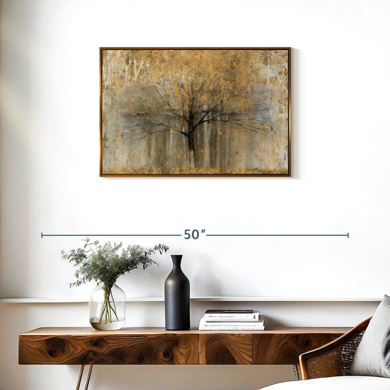 Or à bras ouverts, Cadre flottant doré, 31 po x 21 po