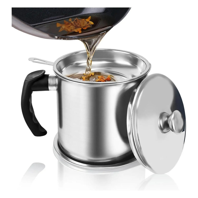 Bacon Grease Container with Strainer