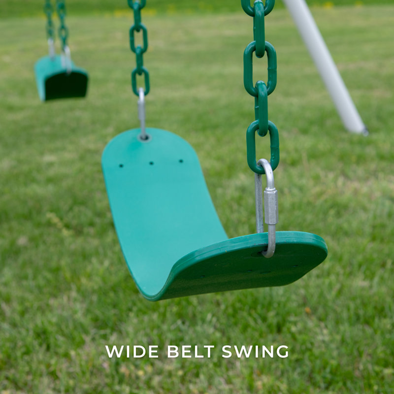Big Brutus 10 Ft Tall Metal Swing Set with Trapeze Bar