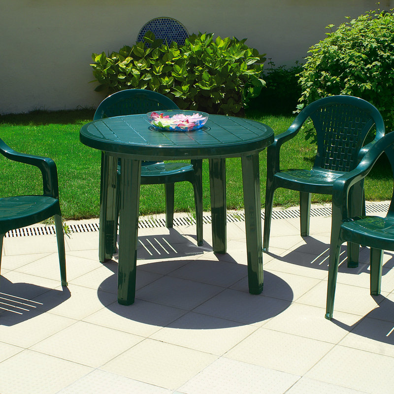Table de salle à manger d'extérieur Kinkaider, Vert