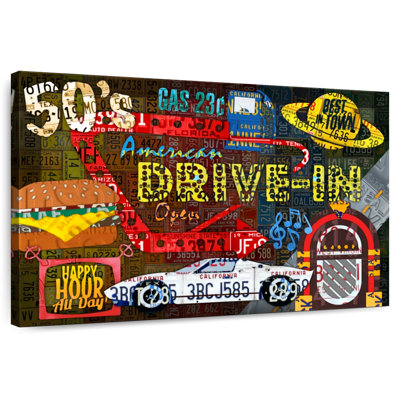 Keiraleigh American Driveins License Plate Collage
