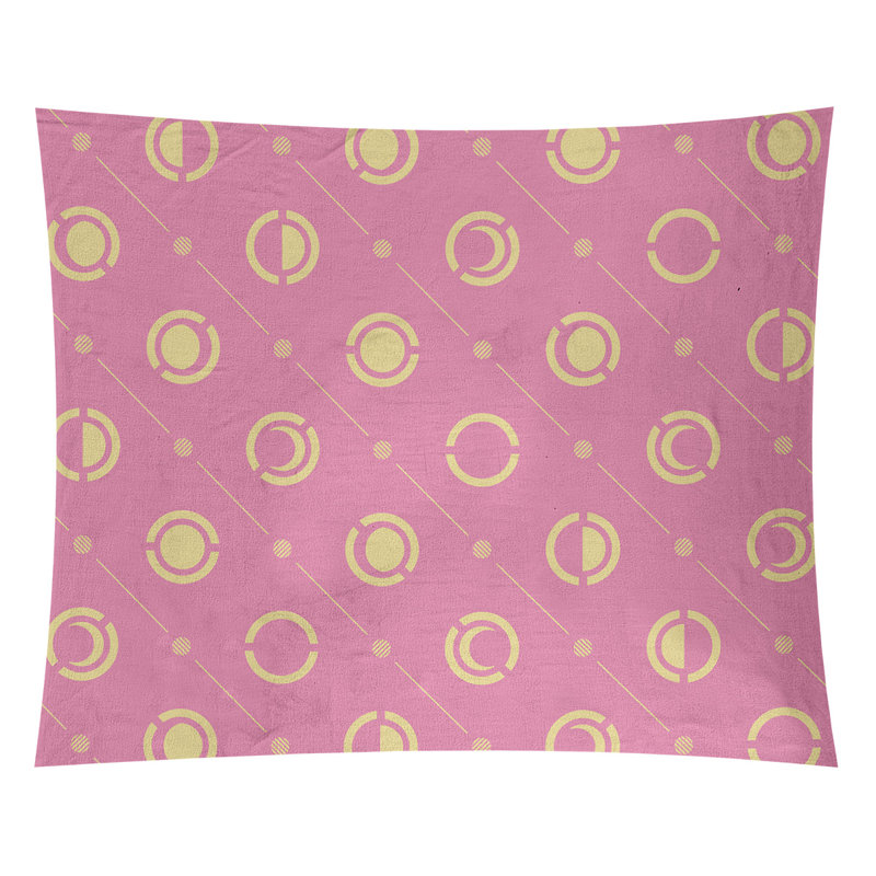 Tapisserie, H 27,5 po x l 37,5 po, Rose/jaune