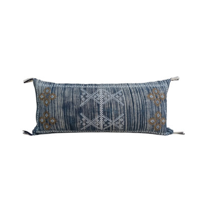 Chalino Embroidered Cotton Reversible Pillow Cover