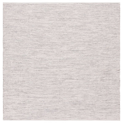 Handmade Flatweave Cotton Area Rug in Beige / Ivory