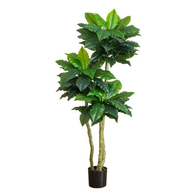 6Ft. UV Resistant Artificial Bird Nest Fern Tree (Indoor/Outdoor)