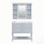 Meuble-lavabo simple 36 po avec plateau en résine et miroir Dredyn-2019054285