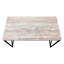 Bureau contemporain pour ordinateur portable, en stratifié beige et métal noir, pour un espace de travail efficace.