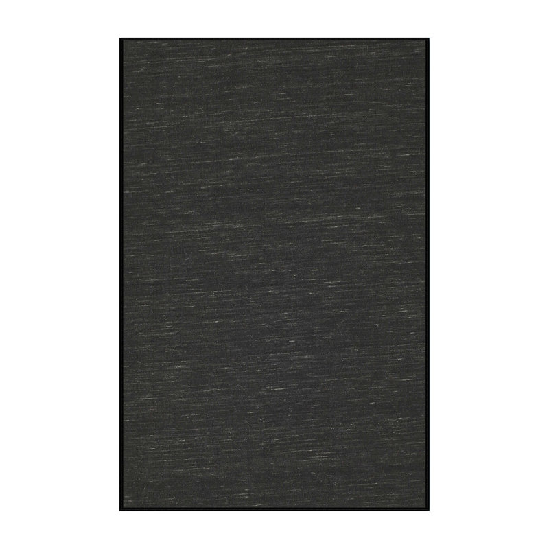 Tapis de zone noire contemporaine, Rectangle 5 pi x 8 pi