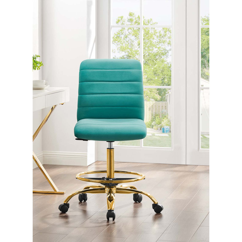 Chaise de dessinateur Ripple Performance, Bleu sarcelle