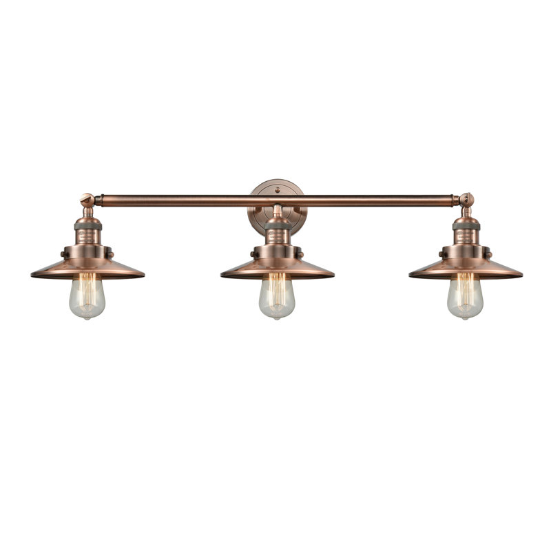 Éclairage pour salle de bain 3 lumières Gault, Cuivre antique, Cuivre antique, Ampoule DEL 6 watts Vinage