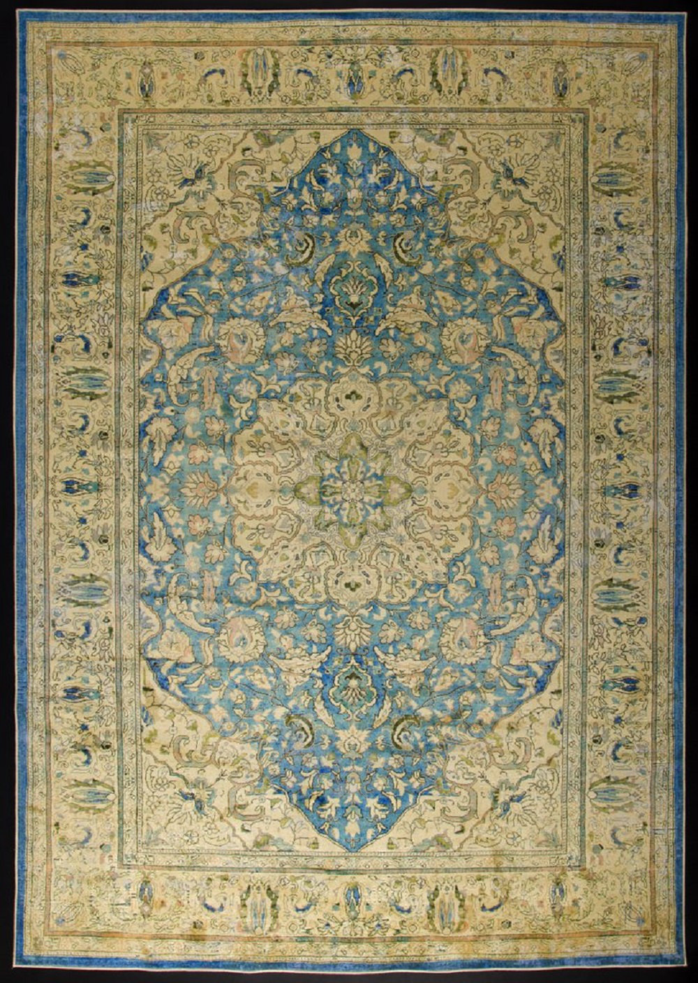 Astoria Grand Bruns Cyan Beige Area Rug | Wayfair