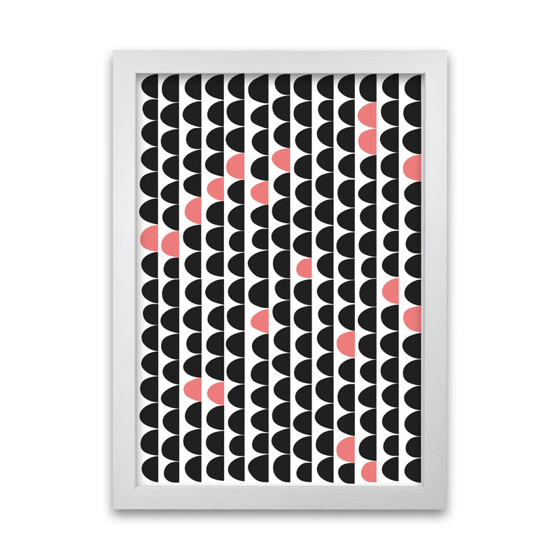 Minimal Mid Century Original - Print, 59cm H x 42cm W x 3cm D, White Frame