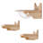 Christean 3Pcs Wall-mounted Wooden Cat Perch