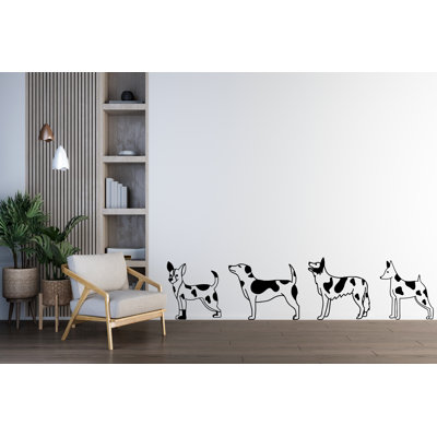 Autocollants muraux pour chien - chambre d'amoureux pour chien et chambre d'enfant, autocollants pour animaux de compagnie, vinyle, décoration murale sur le thème du chien 693DLU