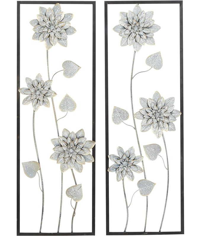 Farmhouse Plants & Flowers Wall Decor on Metal