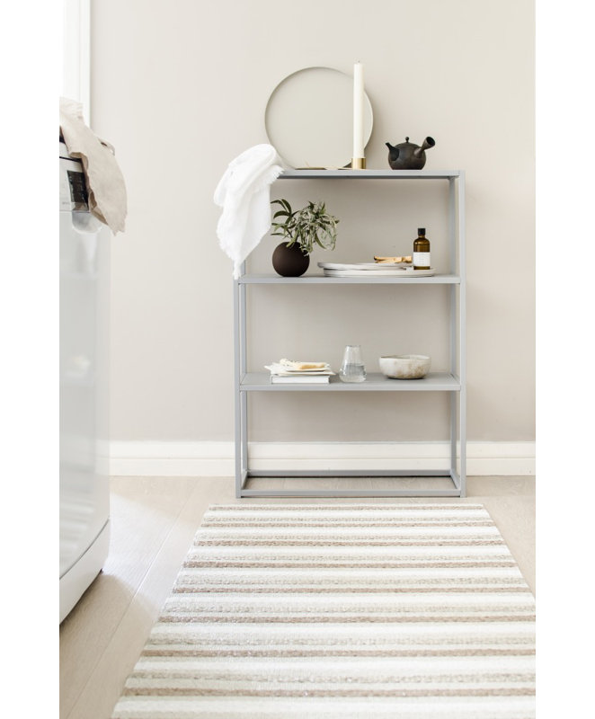 Grace Cream/Gray/White Rug, Rectangle 2'3" x 4'6", Brown/Beige