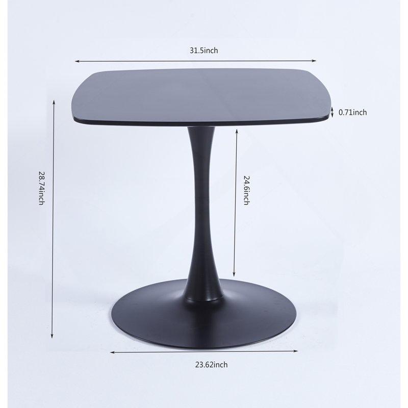 Table de salle à manger spéciale, table de salle à manger en panneau de fibres à densité moyenne, table de cuisine, noir, bureau