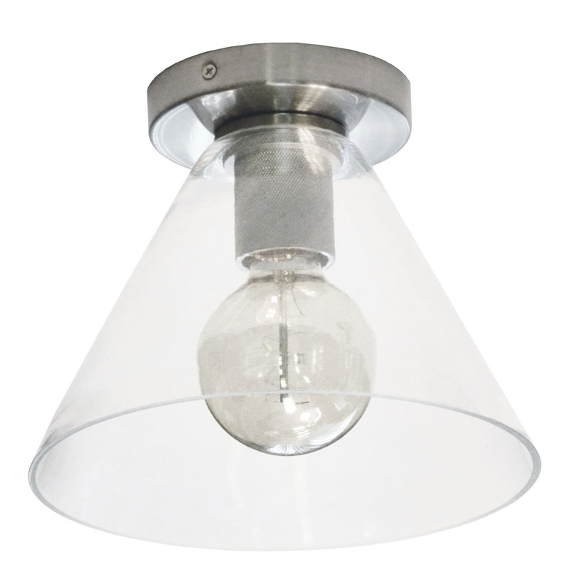 Plafonnier encastré 1 lumière Roswell, Chrome satiné