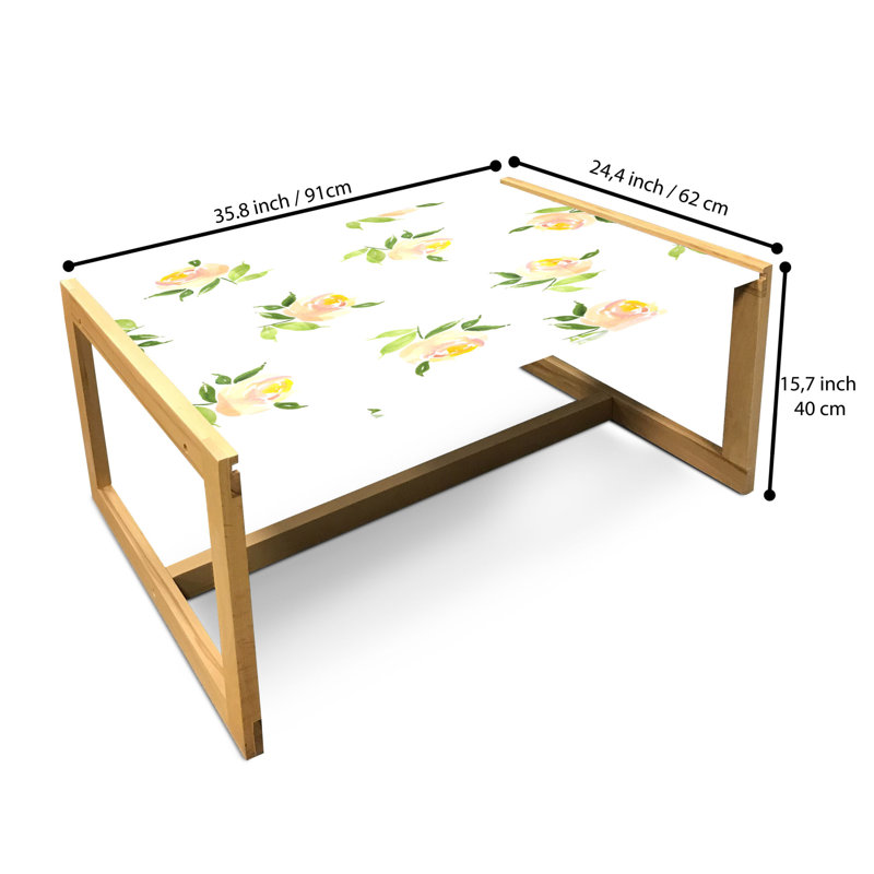 Jaelei Trestle Coffee Table, 40cm H x 91cm W x 62cm D