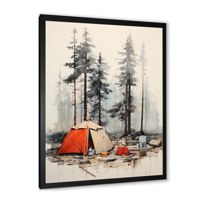 Minimalisme camping voyage collage I - impression