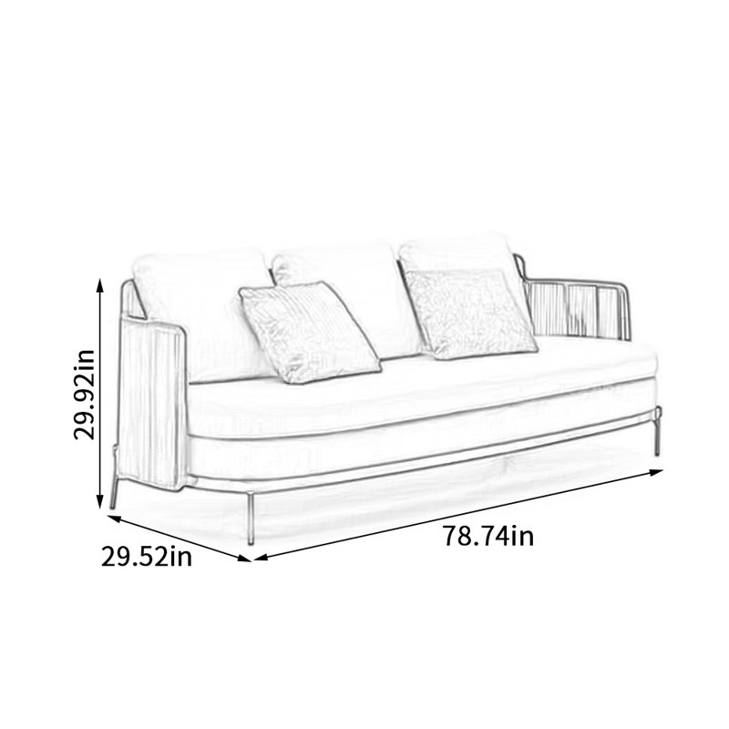 Canapé d'extérieur 78,74 po avec coussins Sunbrella® Napua