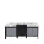 Armoire de salle de bain 80 po Lexora Zilara en noir et gris, avec comptoir et lavabo