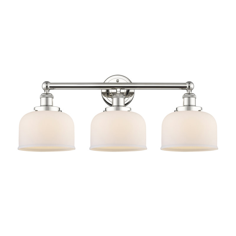 Raykwan 3 - Light Dimmable Vanity Light, Matte White, Polished Nickel