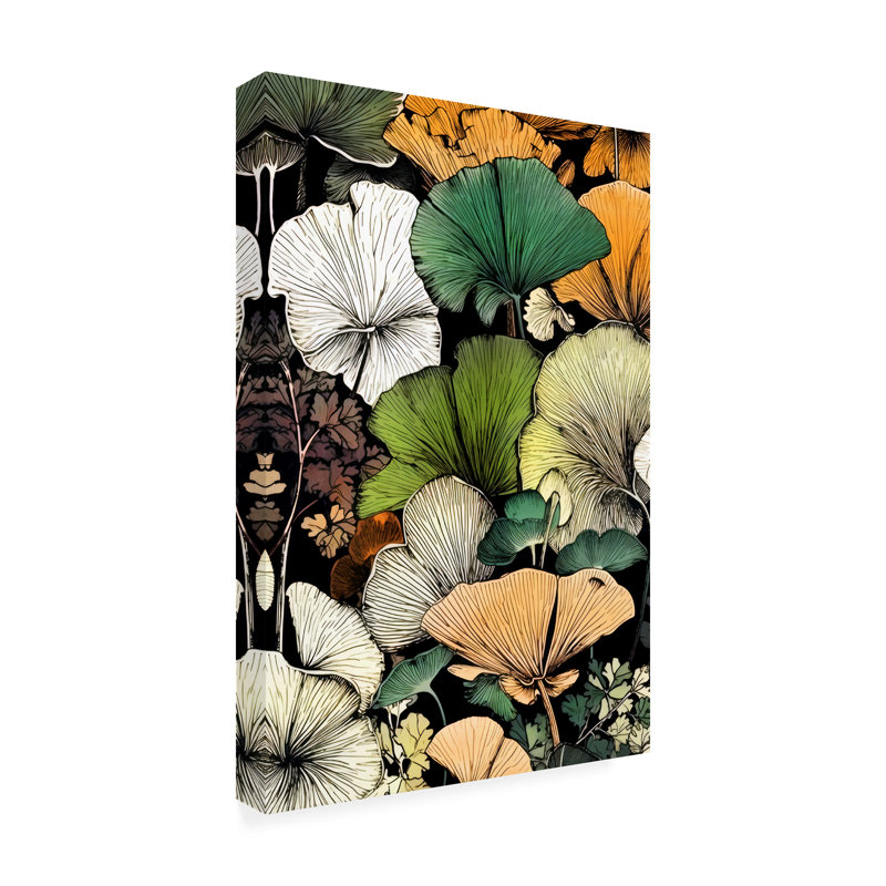 Art sur toile, 10 feuilles de bolognaise, H 12 po x l 19 po